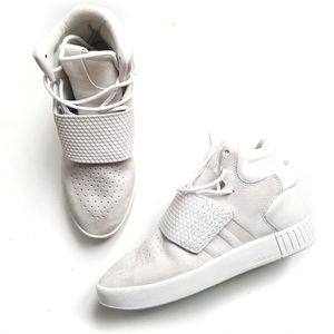 ADIDAS Tubular Invader HiTop Strap Ortholite insole comfort Size 5.5